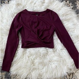 Victoria Secret Long Sleeve Sport Top Size:L Color:Burgundy